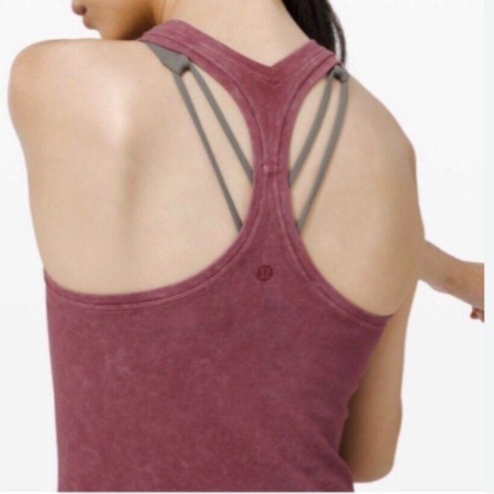 Lululemon Cool Racerback II *Dye Washed Chianti size 4